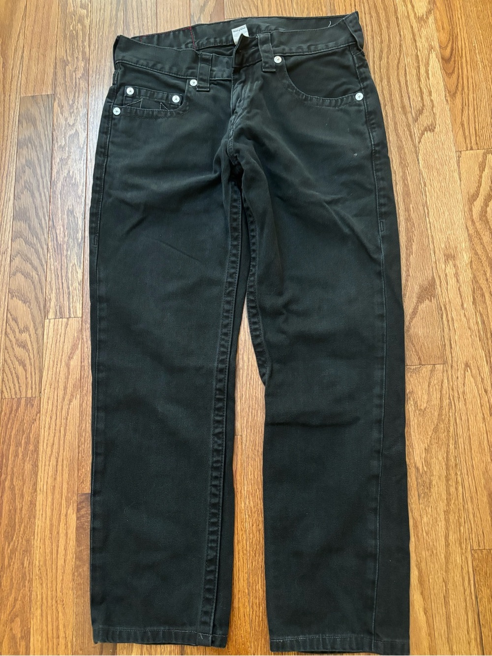 True Religion Men's Black Straight Jeans